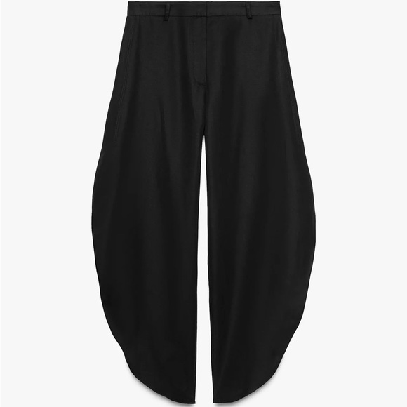 ZARA ZW COLLECTION WIDE-LEG PANTS WITH VENTS - Picture 6 of 8